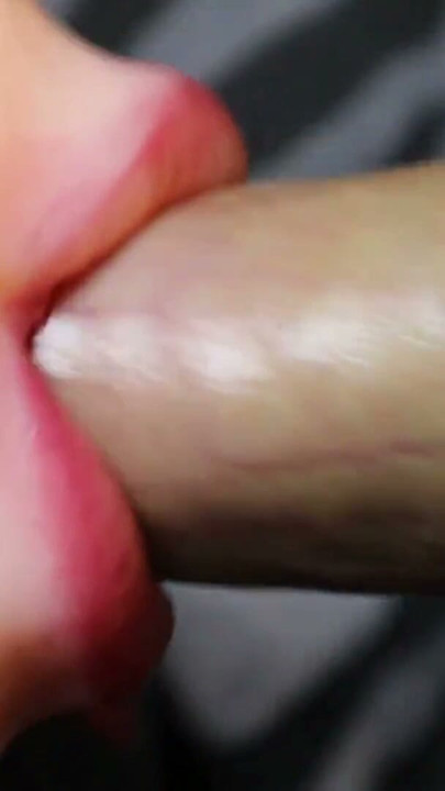 very close-up of plunging a penis into a wet mouth | Clip 2