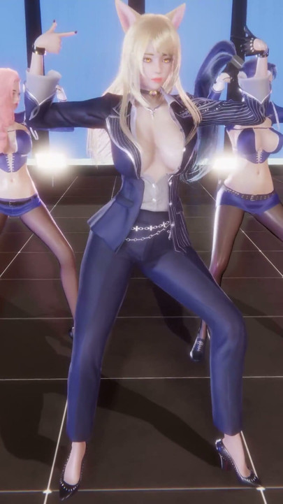 MMD  TWICE - Talk that Talk  Ahri Seraphine Kaisa Sexy Kpop Dance League of Legends Hentai Uncensored 4K 60FPS | Clip 1