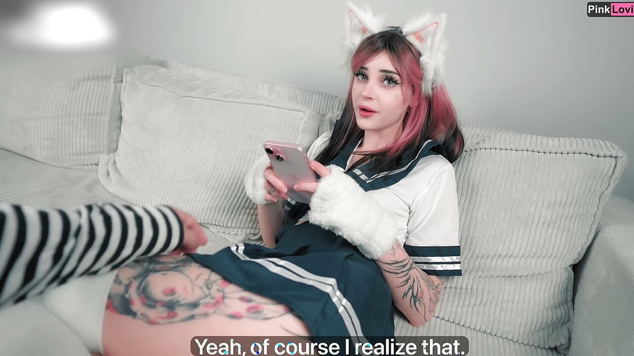 Stepsister Quad Asks Me to Photograph Her and I Discover Her Tail Is an Anal Plug