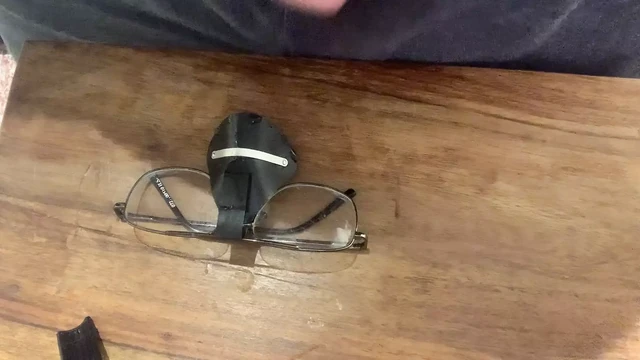 Spit N cum on ugly glasses I have.