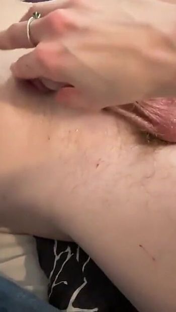 Ballbusting, Cock Massage and Handjob While He Licks and Sniffs My Feet