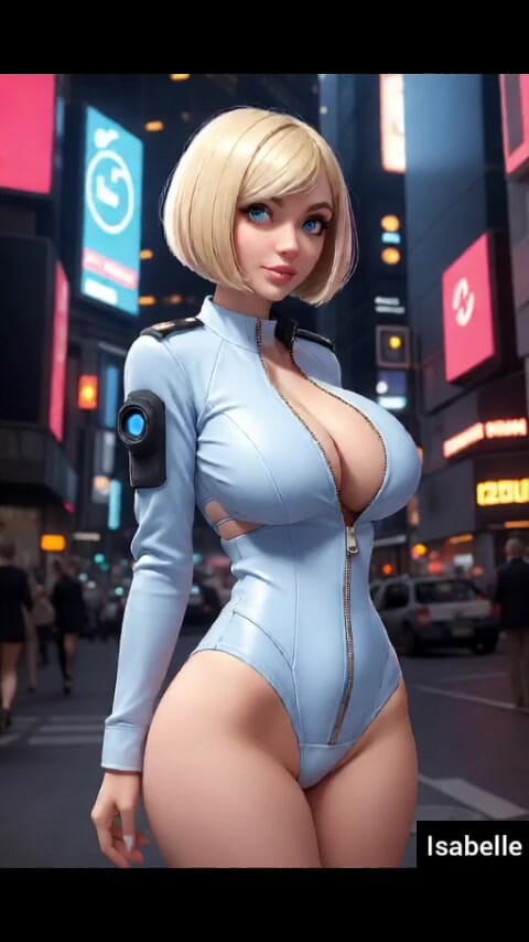 Isabelle Dupond 飾演 Cyberpunk Girl 跳舞 （AI 模特）