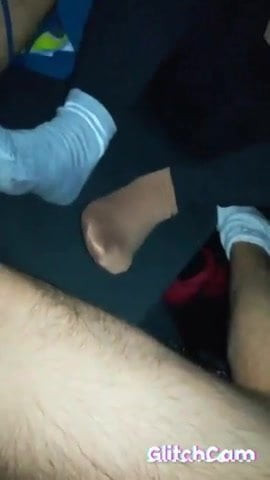 Romanian girl does footjob