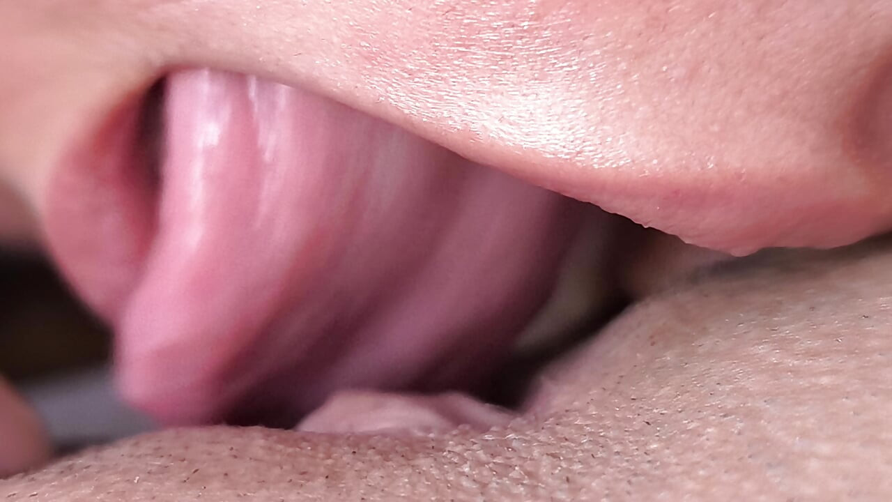 My girlfriend licks my pussy, up close, can you feel it? ASMR