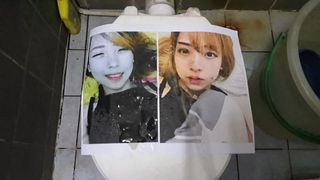 pissing on printed pic