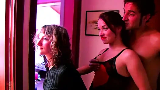 Two adorable teens get fucked at a photoshoot