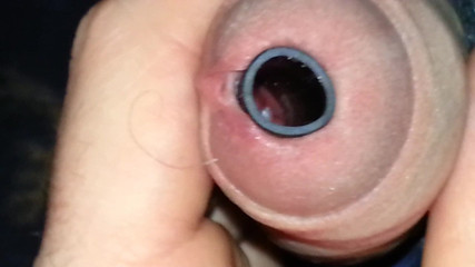 Urethra tube - Look inside my peehole with precum