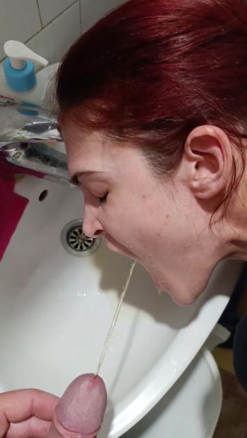 Pee drinking slut