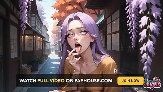 Mor saç hissi: Tokyo sokağı döl damlıyor