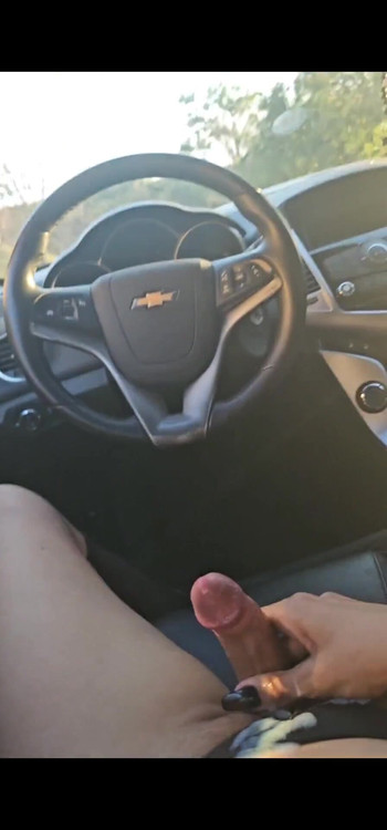 Captivating moment from "My stick was wet, I wet my pants and panties in the car in public."