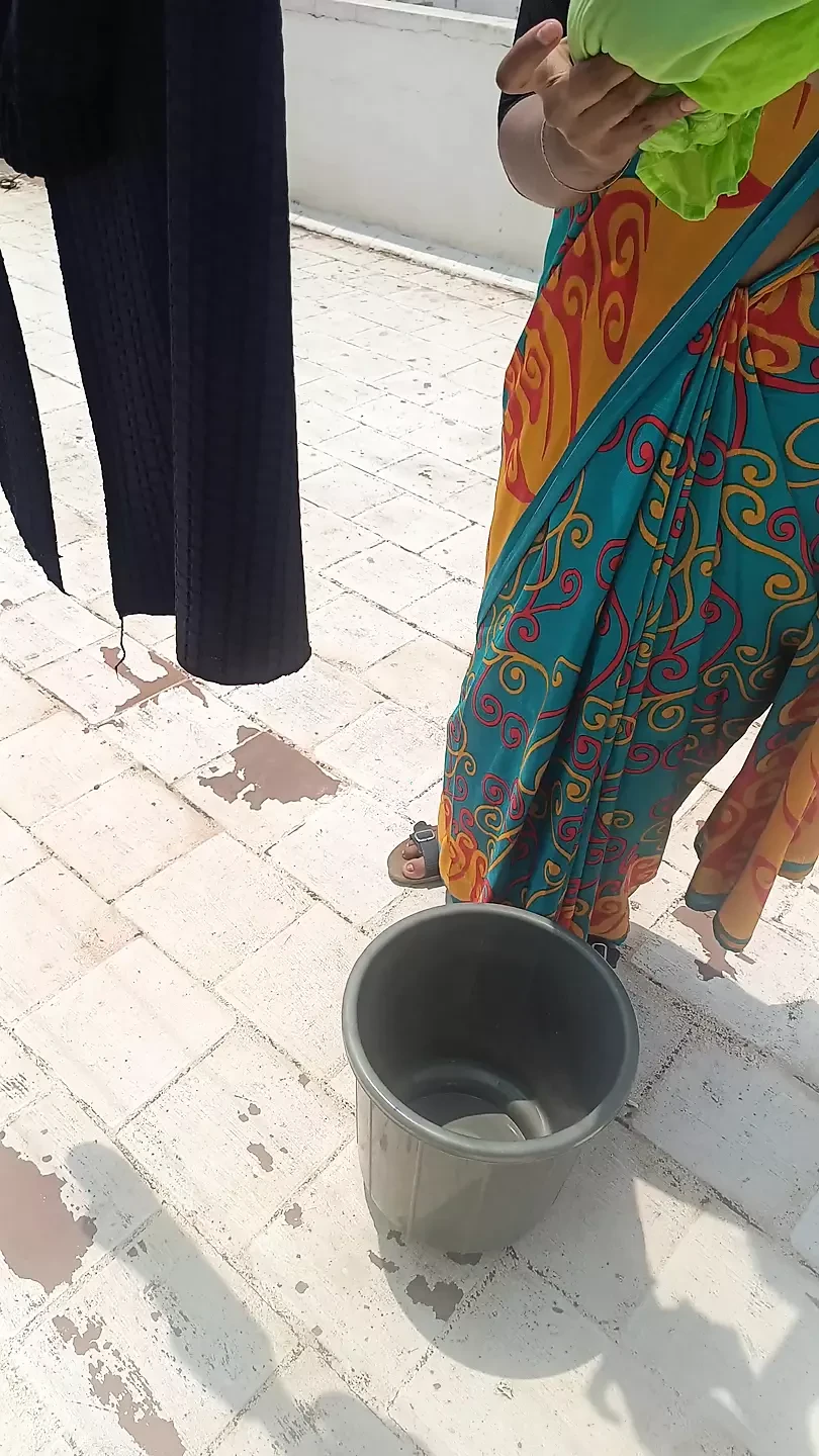 house wife dress wash romance with neighbour in Terrace