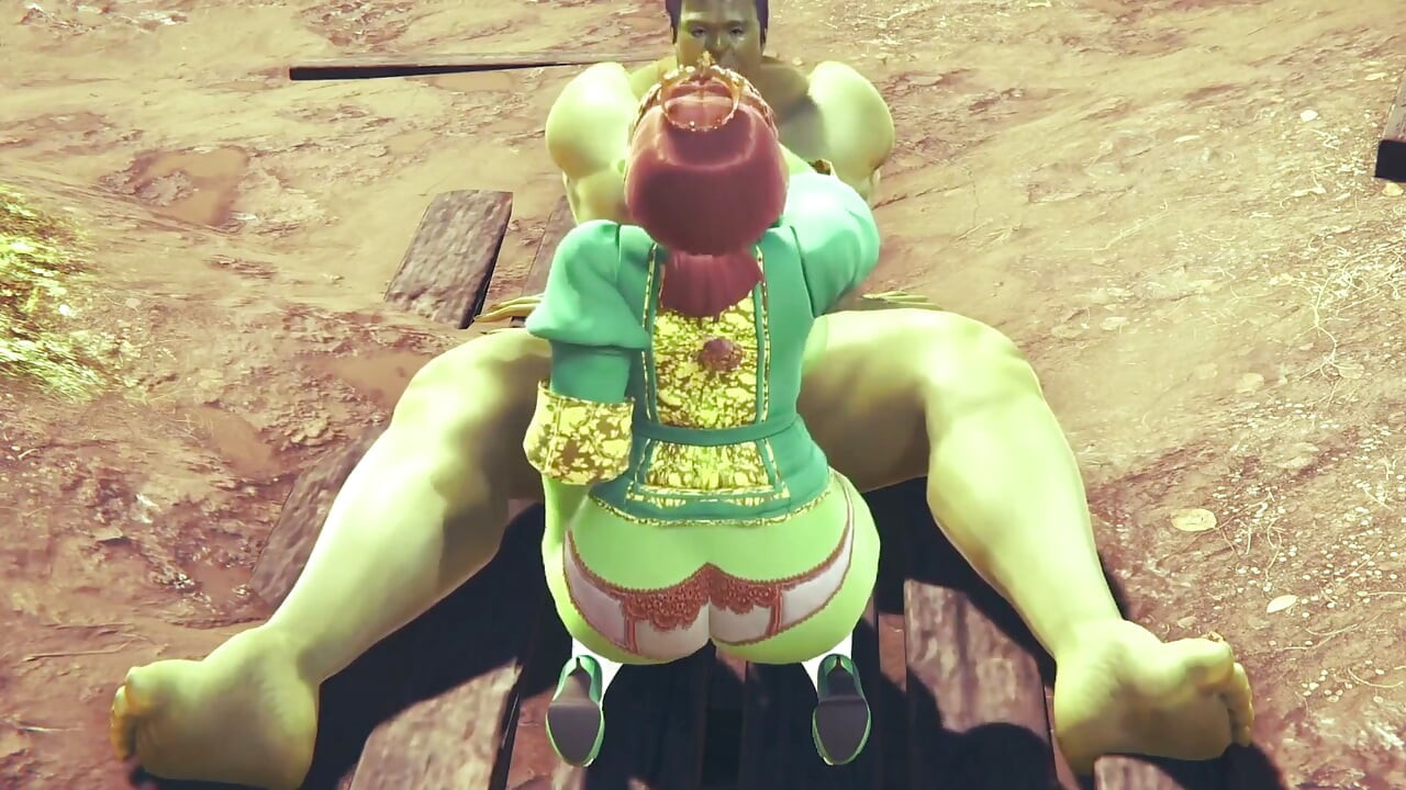 フィオナ姫はハルクによってファックされます