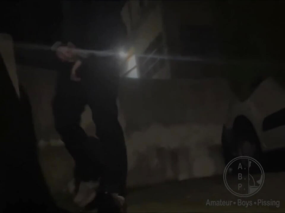 Amateur Boy Caught Peeing in the Street After Party