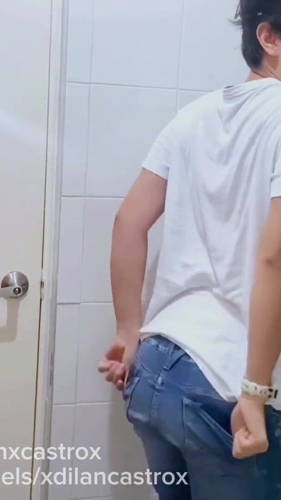 Emotional moment from "Cruising straight footballer fucks bareback young gay man takes off his condom in bathroom and cums"