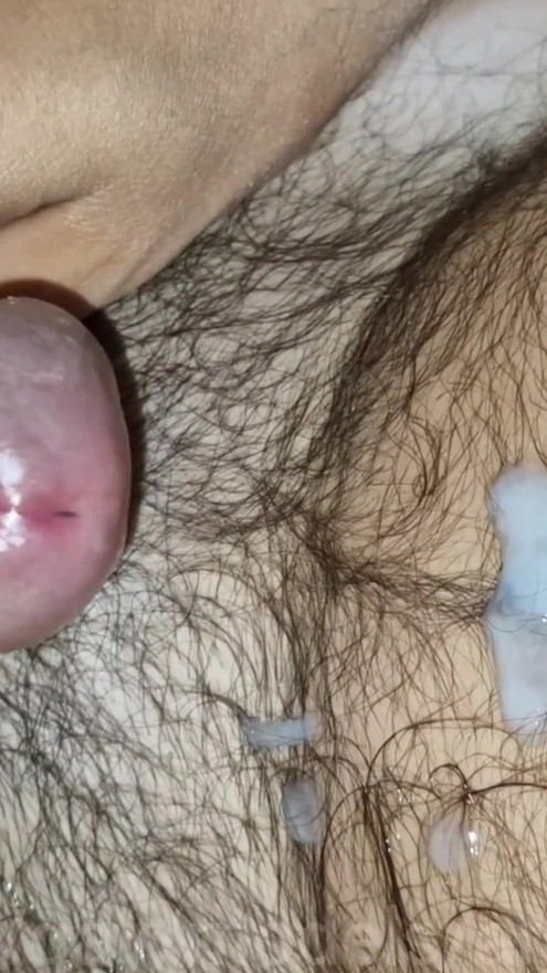 Sperm volleys of hairy men from a hot fuck by a rider with precum and powerful thick sperm! | Clip 2