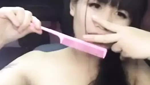 The ever-changing goddess Meixin sprayed with cum in an underground parking lot