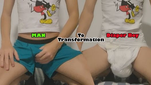 Man To Diaper Boy Transformation