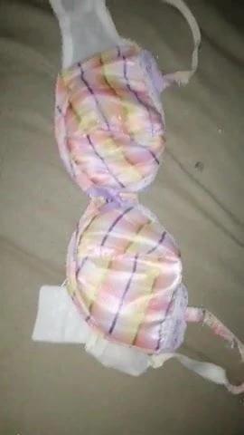 Cum on Shiny Pattern Bra 32DD
