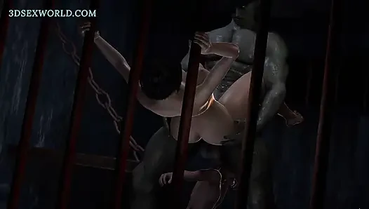 Leon lagi asik nonton ada wong dientot sama mr. X (Gameplay 3D)