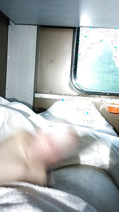 Masturbating in a train.