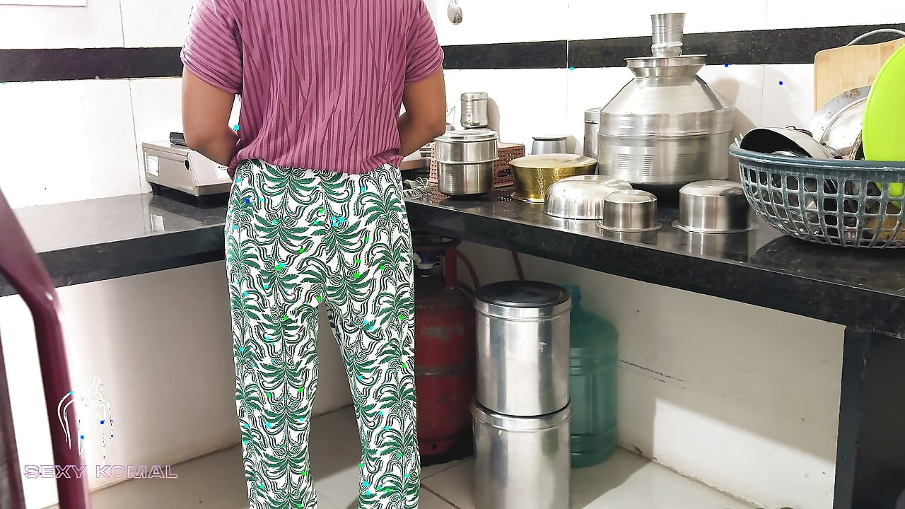 Komal wasn't cooking kitchen food, she was fucked from behind.