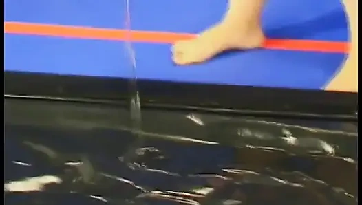 An oiled hairy BBW fucks with her fucker