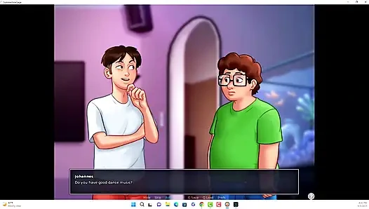 Summertime saga - Johannes und Erik beobachteten Iwanka, Iwanka gab Johannes einen blowjob vor der kamera