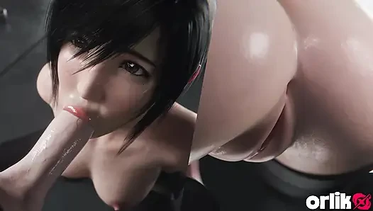 Yuffie final fantezisi 7 tamamen çıplak oral seks hizmeti - ıslak ve dağınık 4k 3D animasyon