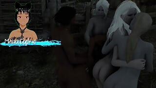 Skyrim B 和 l mod - 出去操热辣的哥特吸血鬼并狂欢