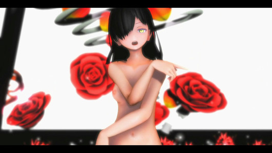 Hentai MMD danse 3D déshabille les yeux jaunes couleur modifier Smixix