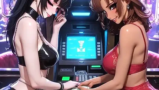 Vip yatak odasında birçok güzel striptizci ve 4 kızla bakış açısı lüks striptiz kulübü deneyimi hentai anime