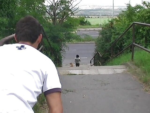 Sexy girl fucking on a highway