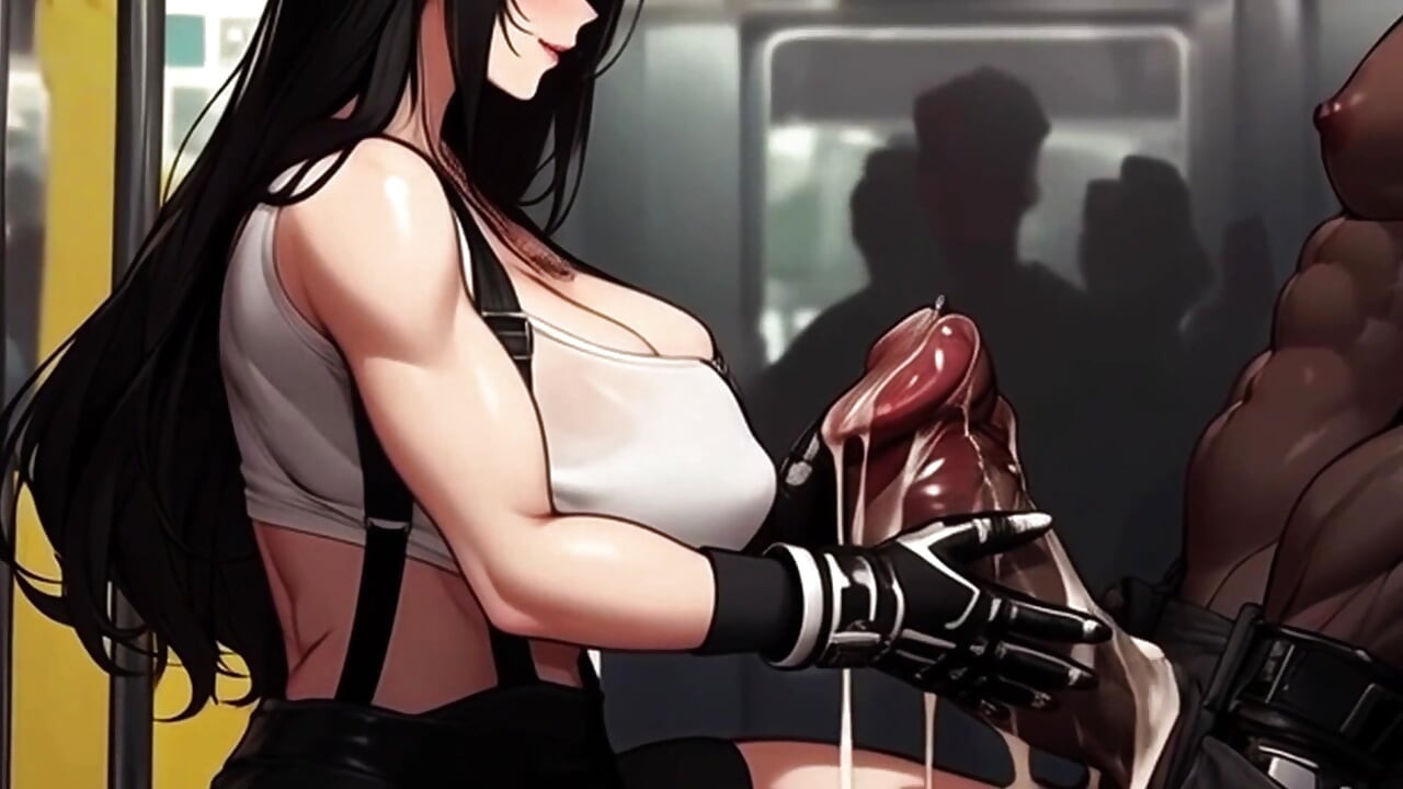 Tifa Gives Strangers Sneaky Handjobs On The Midgar Train