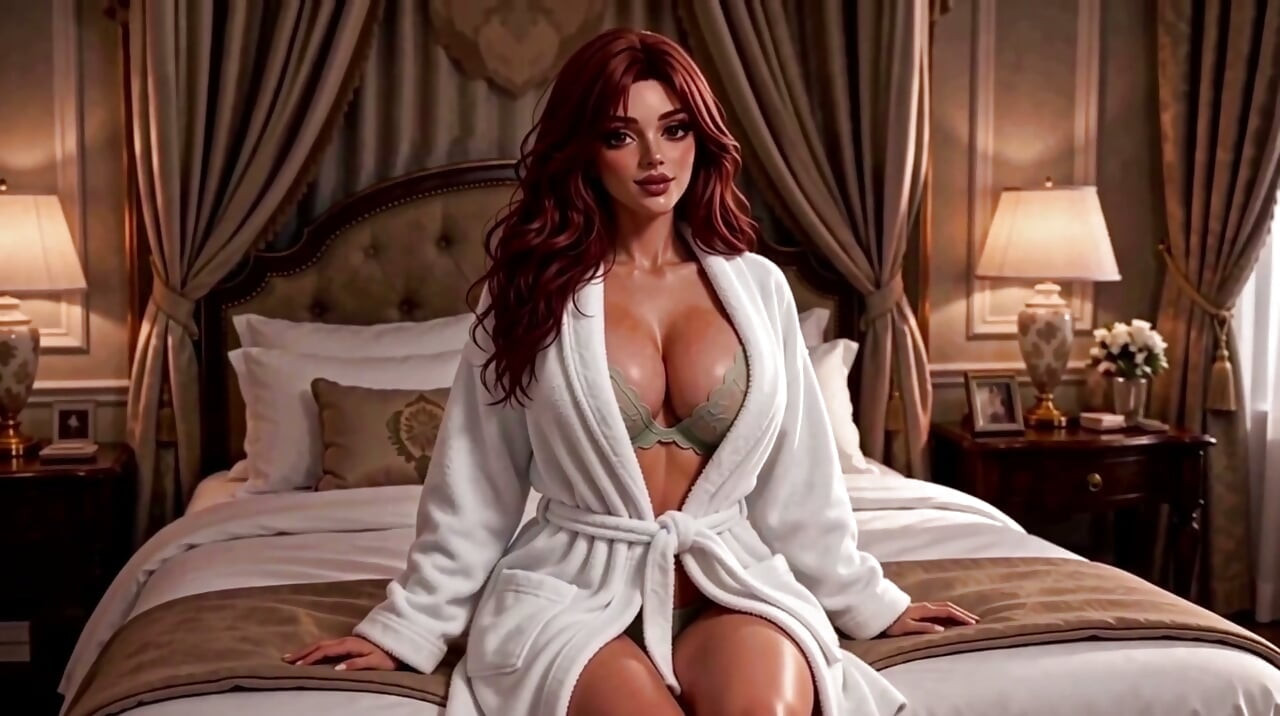 Sexy Guest with Hotel Room Service, She Didn’t Let Him Leave (AI Generated)