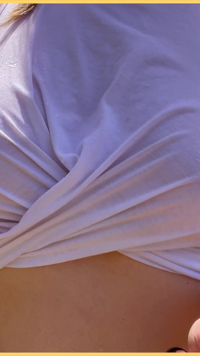 Best of Wifey Does - Wifey heads out for a braless run and gets her perfect tits all wet | Clip 1