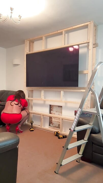 Seksi transvestit kellycd2022 Uradi sam Kelly stil u mrežastim čarapama i štiklama