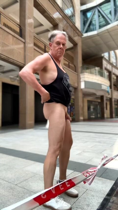 Naked without pants in public