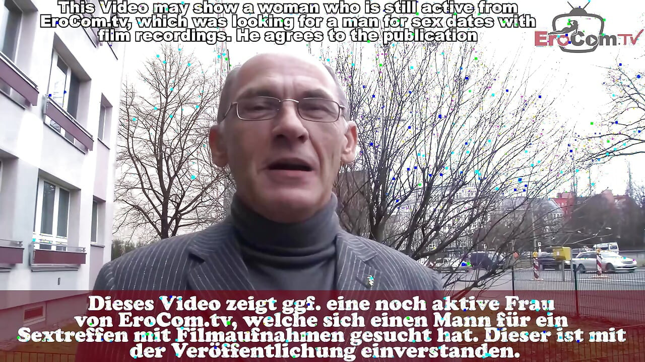 German grandpa offers sex to young woman from the street