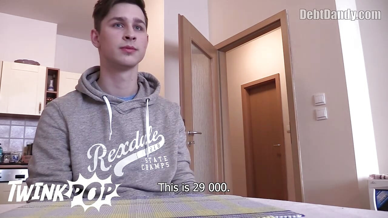 TWINKPOP - A Huge Debt Leaves This Inexperienced Twink On His Knees Before A Hard Anal Ride