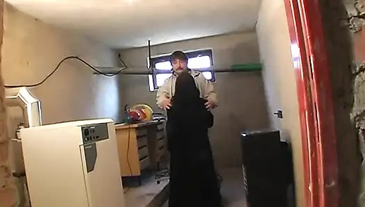 Dark haired teen pussy licked and slammed by old dude