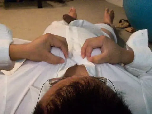 Dirty sissy crossdress slut man whore squirming crazy masturbation orgasm while wearing girlfriend's bra shirt and sweater