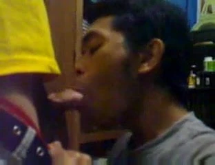 Asian gay blowjob on webcam