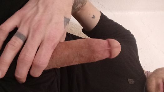 Jacking this hard dick