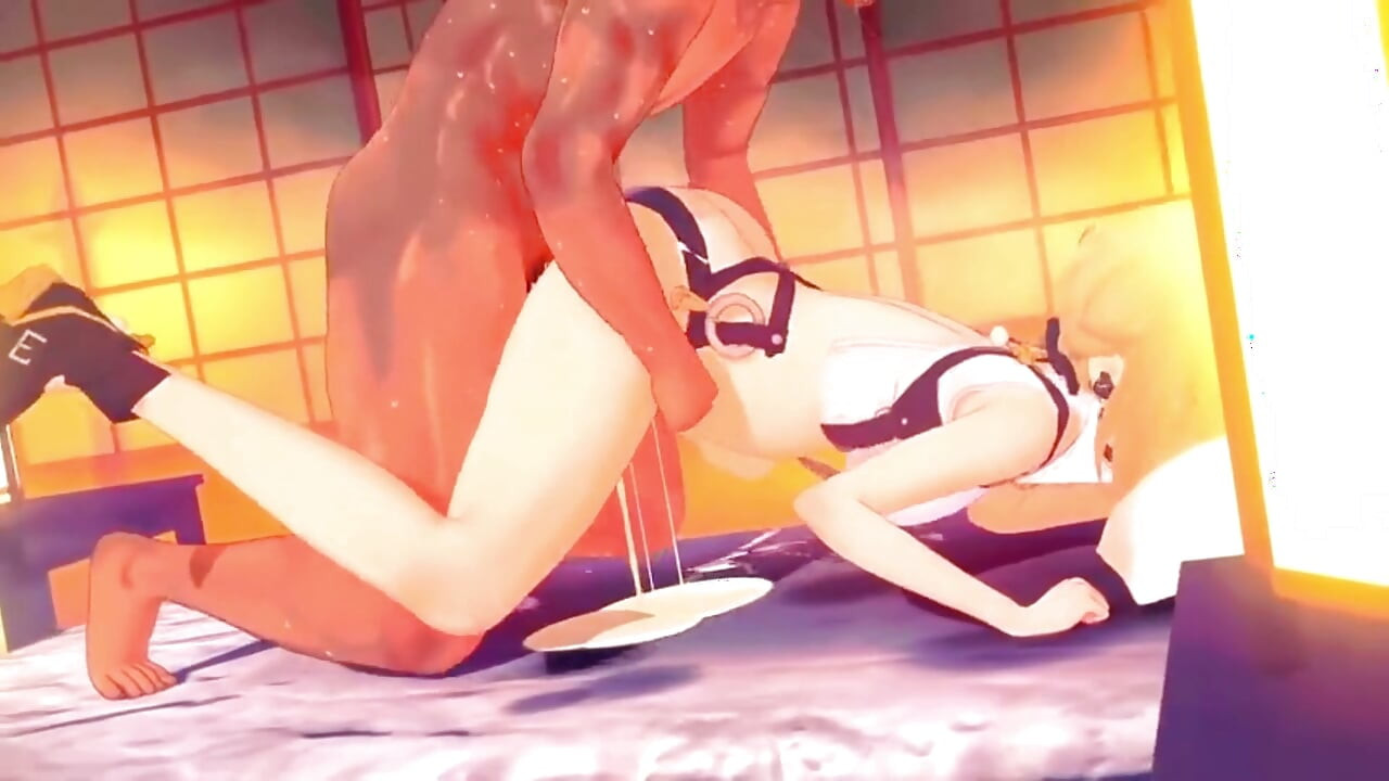 Zenless Zona Zero - Evelyn excitată ejaculează peste tot în timp ce ia o ejaculare înăuntru profundă - animații 3D Hentai