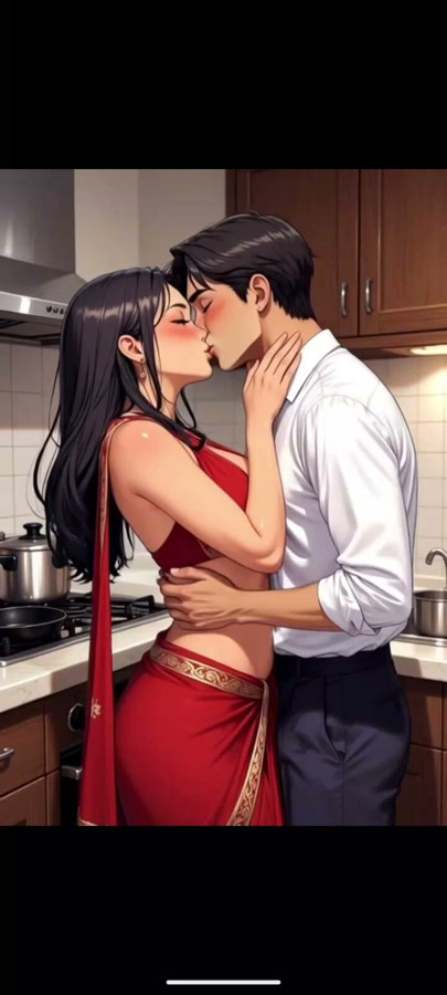Couple having foreplay