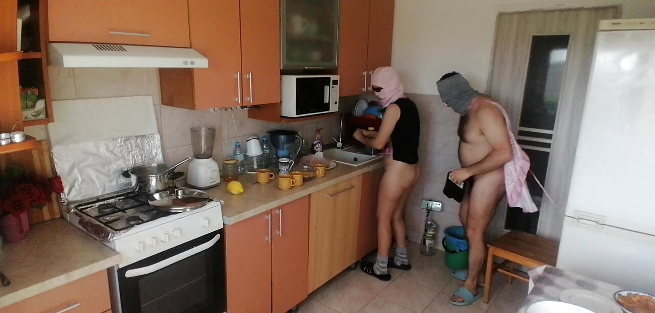 Amateur couple having crazy sex in the bedroom.