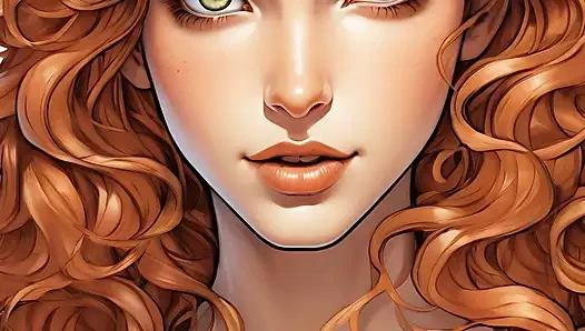 Lustrender Comic-Stil nacktes elfenmädchen Diashow - sexy ai Fantasy Elfen muschi und titten