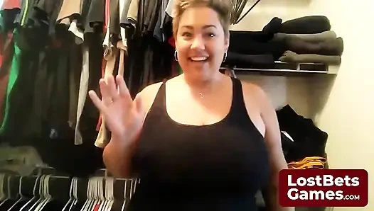 The Final Strip Game Loser, Left in Just Her Bra