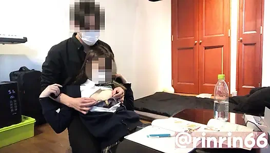 REAL Japanese 18yo Schoolgirl Raw Amateur Leak! After-school Unprotected Sex & Messy Creampie in Uniform.