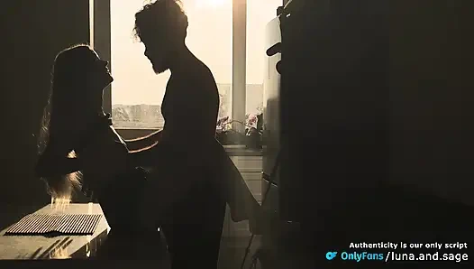 Seks pagi-pagi sinematik - pasangan amatir asli (oral & pov)